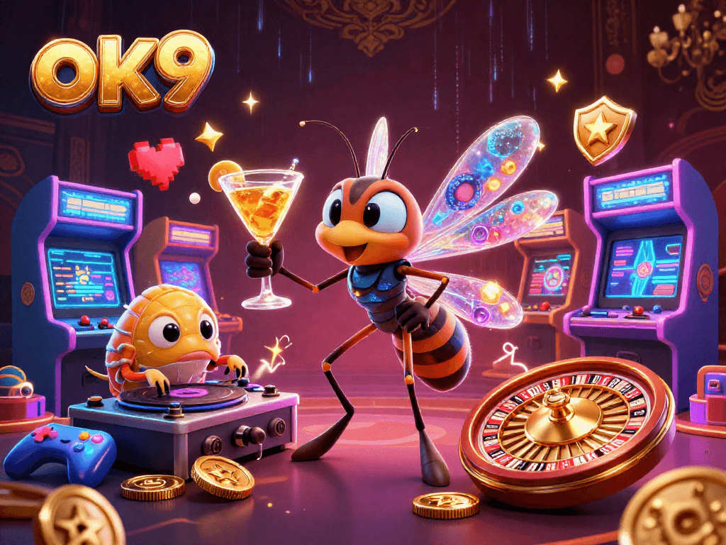 Play exciting casino games with ok9’s lively atmosphere featuring vibrant characters and engaging elements.