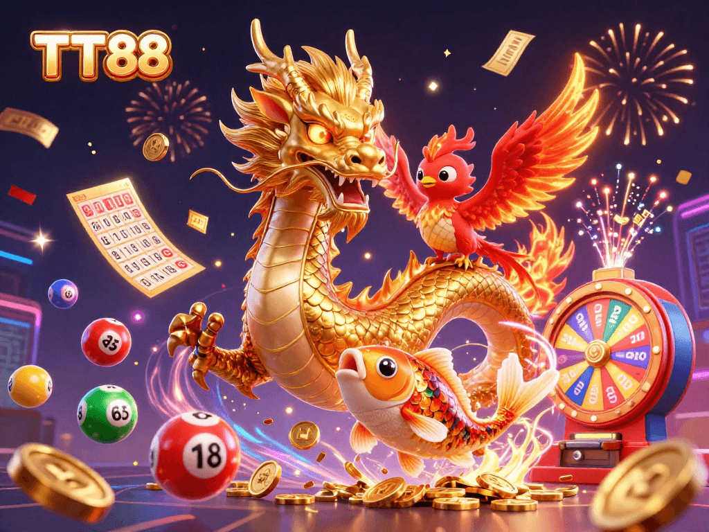 Experience thrilling gameplay at TT88 with vibrant casino elements and enchanting characters.