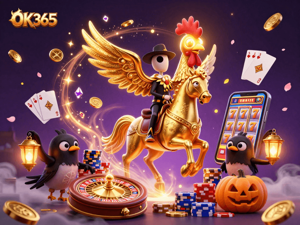 Experience the golden rooster’s fortune at OK365's vibrant casino, filled with engaging games and winning chances.