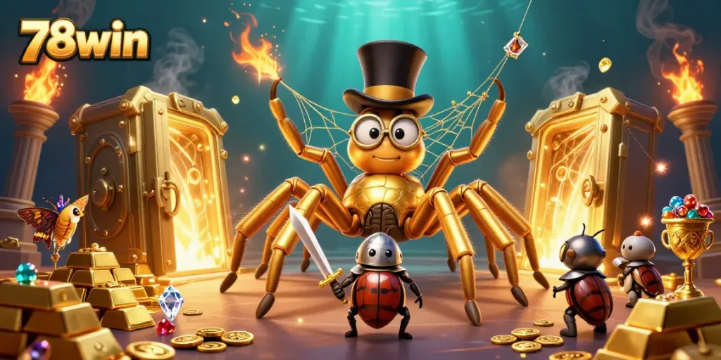 Experience thrilling gameplay with 78win featuring a vibrant 3D cartoon casino scene.