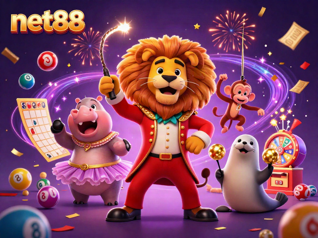 Experience thrilling moments at net88 with vibrant gambling characters and game elements.