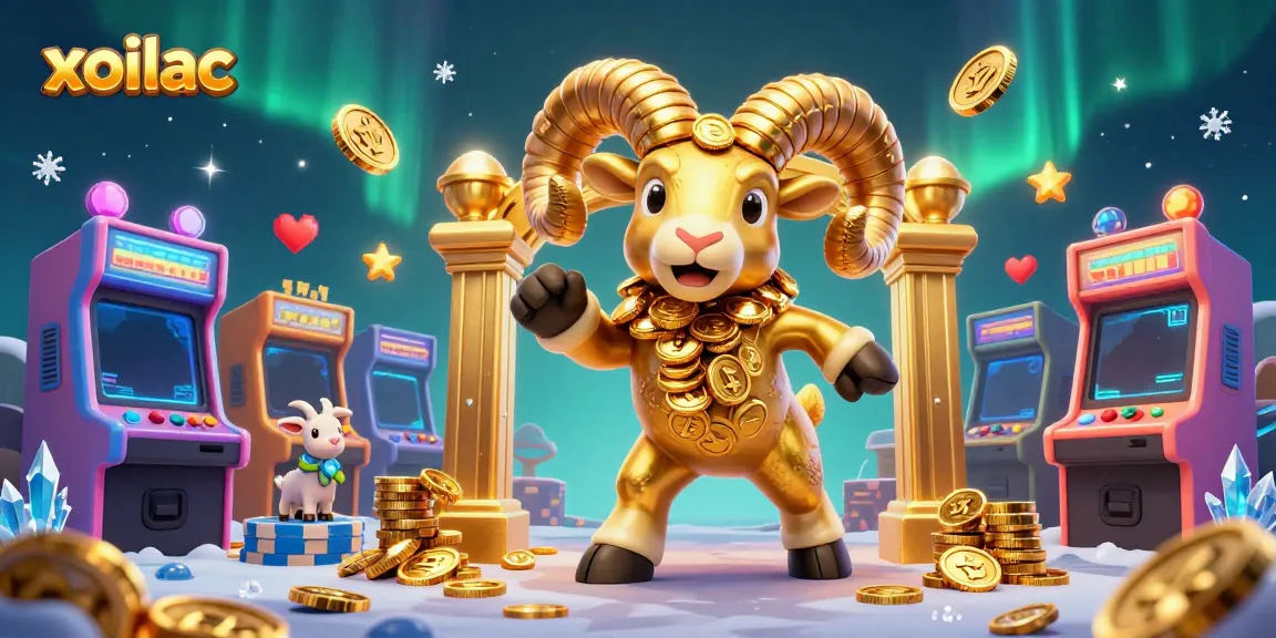 Xoilac showcases an epic 3D golden ram representing lively online sports betting action.