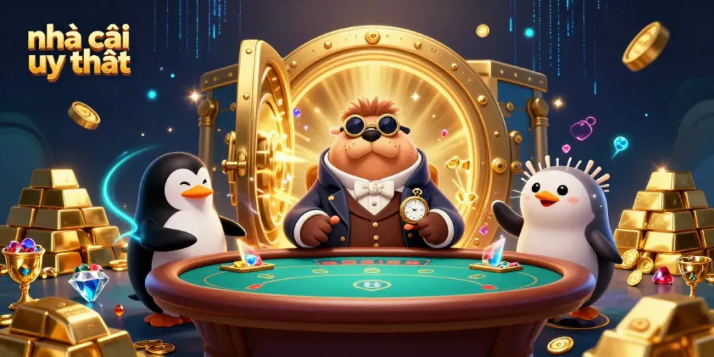 Experience thrilling gameplay at nhà cái uy tín with our vibrant underwater casino scene featuring unique characters.