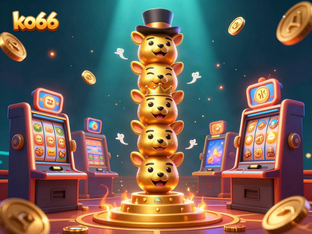 Engage with exciting casino action featuring ko66 in an animated totem scene enriched with vibrant slot elements.