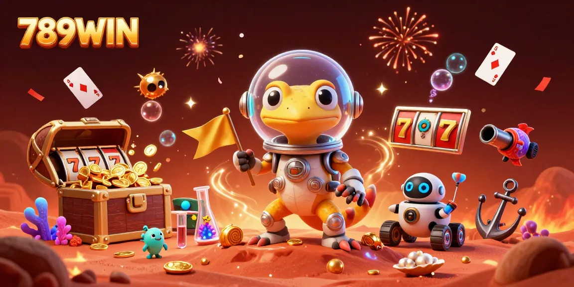 Experience thrilling adventures with 789WIN at a stunning alien casino filled with exciting slot game elements.