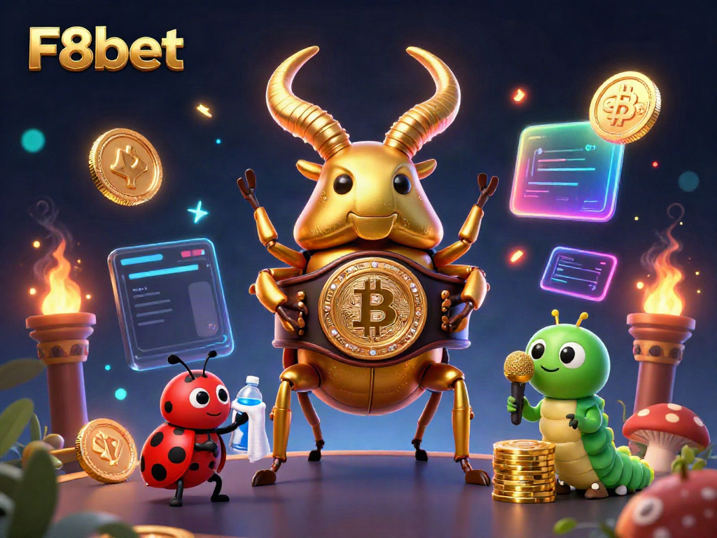 Join the excitement at F8bet with engaging casino characters in a vibrant gaming scene.