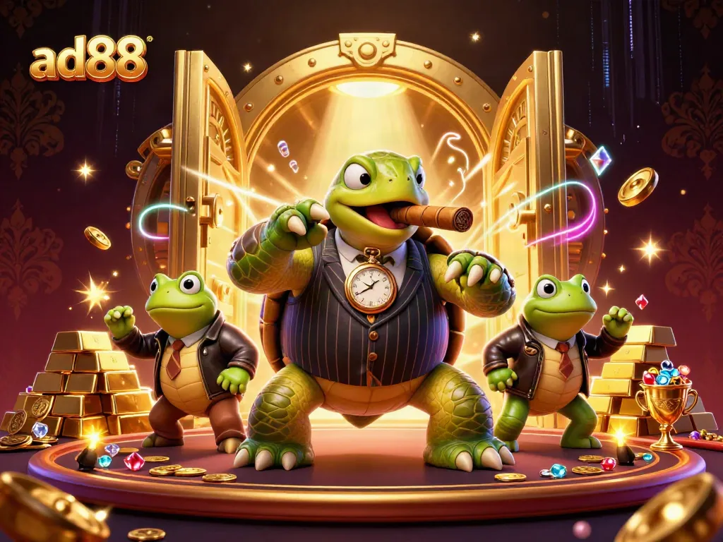 Experience the thrilling world of ad88 with vibrant casino characters and interactive gaming elements.