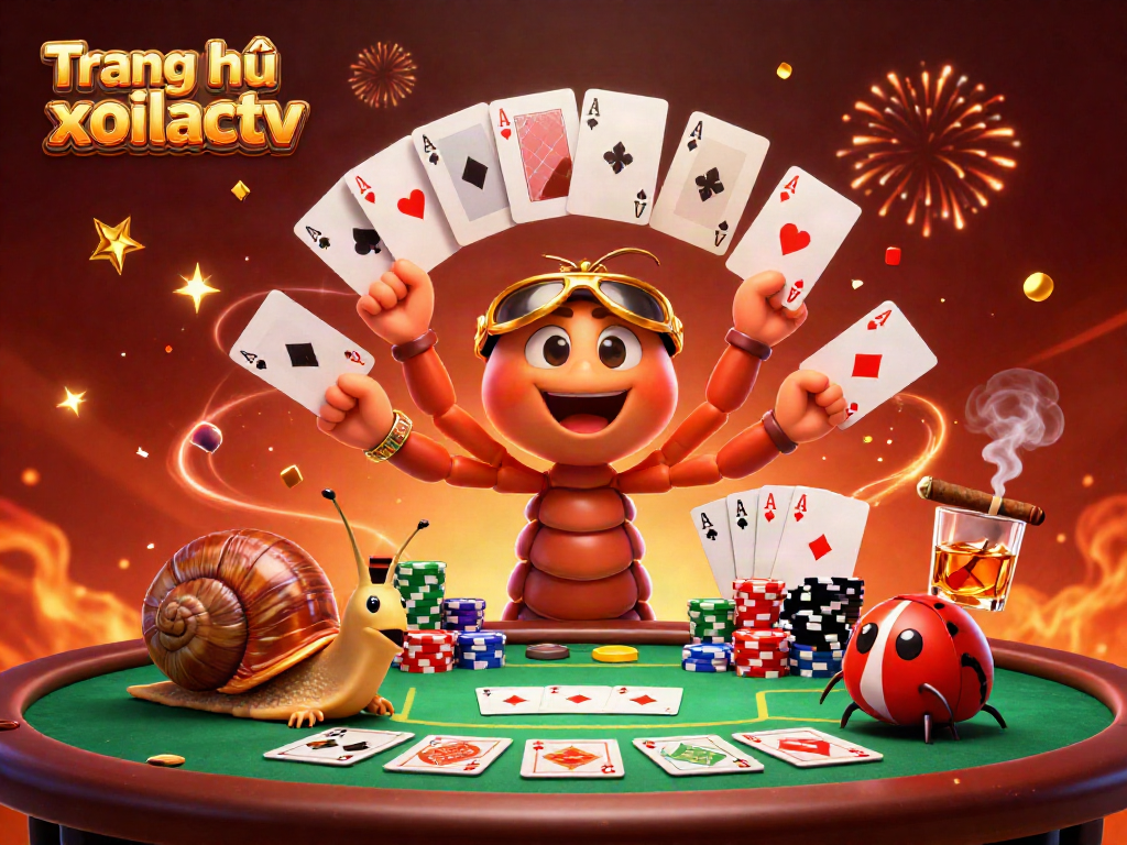 Engage with Trang chủ xoilactv as playful 3D characters entertain at a vibrant poker scene.