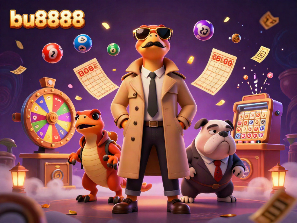Join the fun with bu8888 as playful raptors in a trench coat attempt to sneak into a VIP casino lounge.