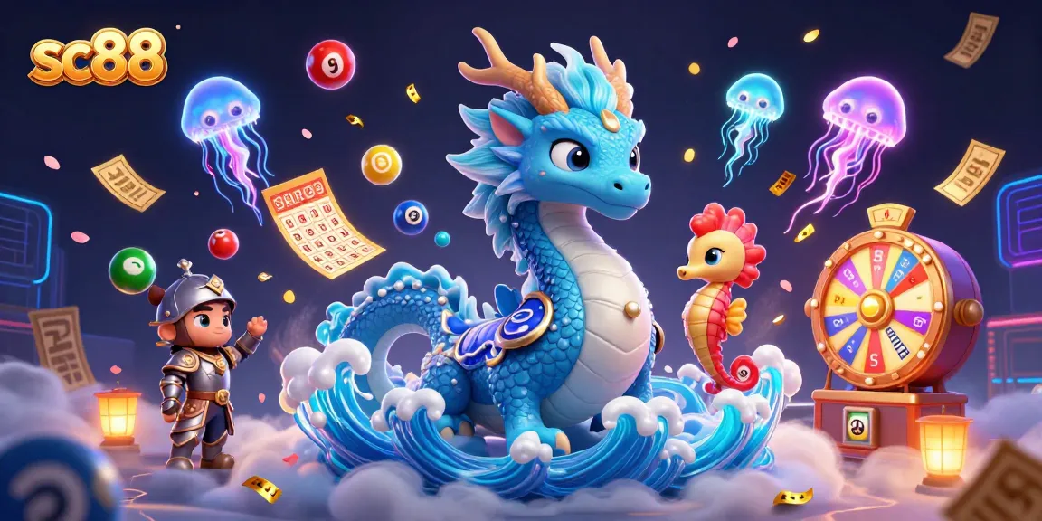 Win big with sc88 at an exciting 3D casino featuring dragon and knight amidst lottery fun!