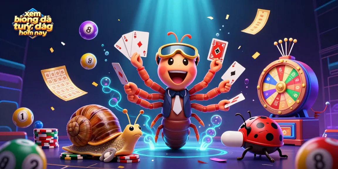 Experience xem bóng đá trực tiếp hôm nay with vibrant gambling fun and excitement in a dynamic 3D scene.