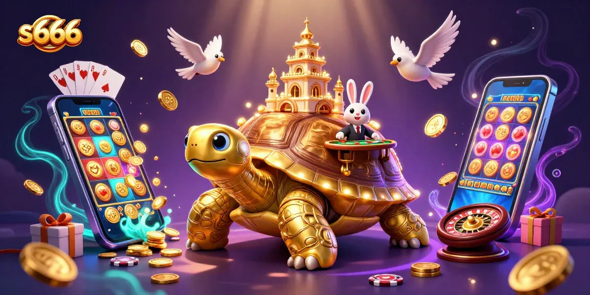 Experience the excitement of gambling with s 666 at a vibrant, colorful casino scene.