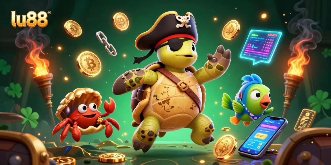 Win big with lu88's thrilling games amidst cartoon pirate adventures and crypto treasures.