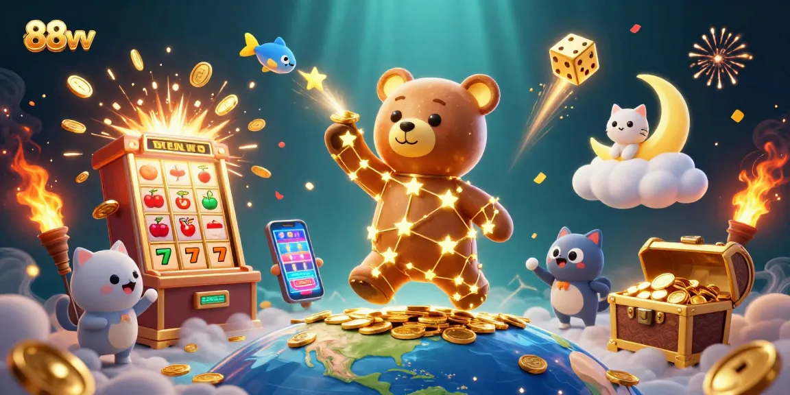 Experience the excitement of 88vv with a jackpot explosion and stellar casino characters!