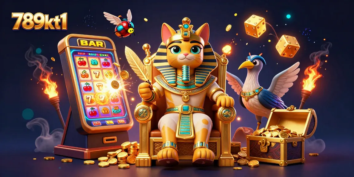 Experience vibrant winnings at 789kt1's dynamic slot scene filled with golden treasures.