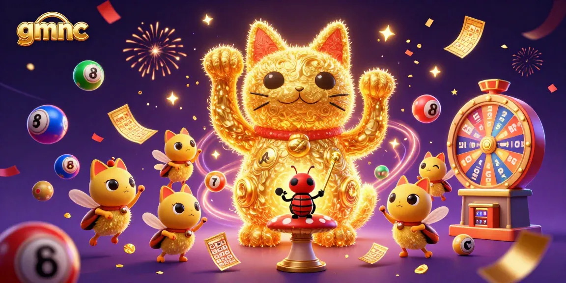 Experience gmnc with vibrant casino elements and a lucky cat symbolizing fortune.