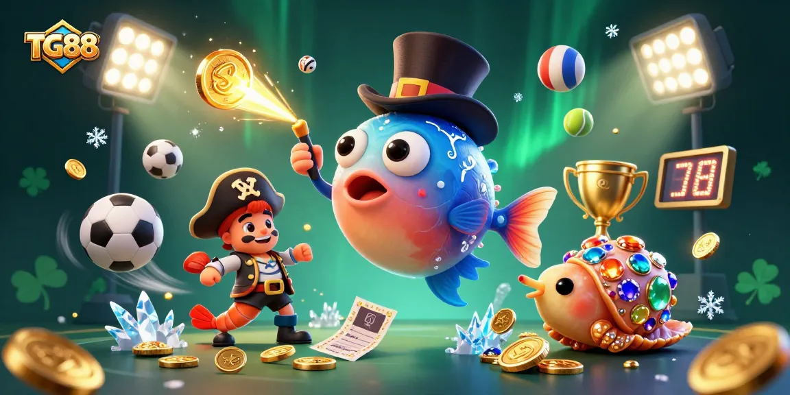 Spin for gold with TG88's captivating sea adventure featuring a pirate shrimp and anglerfish, perfect for gamers!