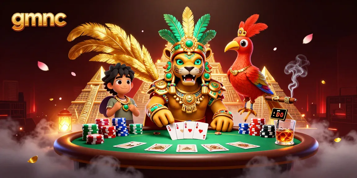 Experience the thrill of GMNC with vibrant casino action, showcasing poker games and legendary characters.