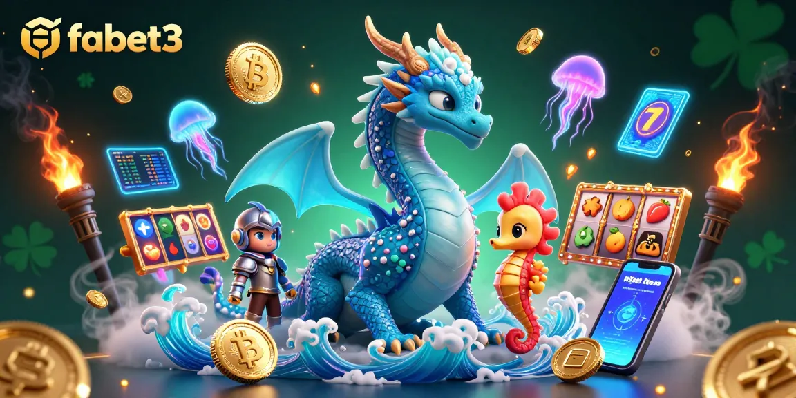 Engage with fabet3's thrilling slot adventure featuring an enchanting dragon and sea knight.