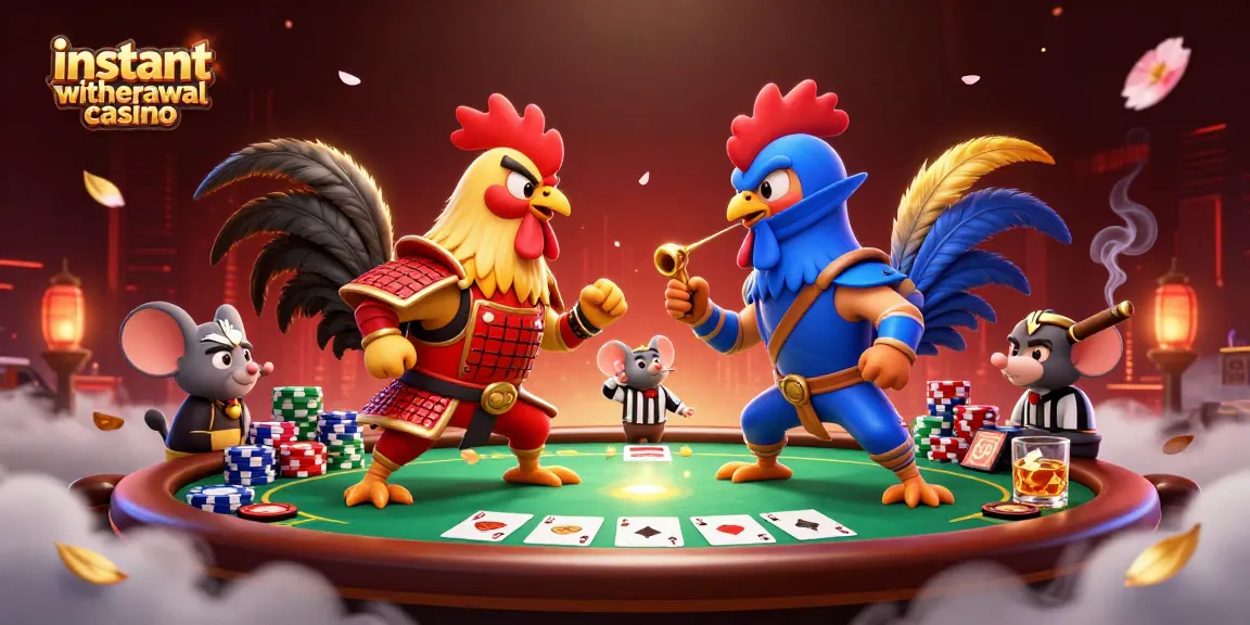 Experience the thrill at an instant withdrawal casino with fast-paced poker action featuring colorful characters.